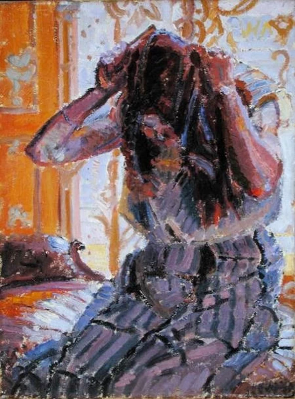Harold Gilman - Ragazza che pettina i capelli